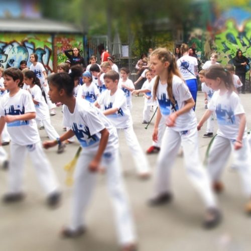 Capoeira-Training bei Kunst im Quadrat